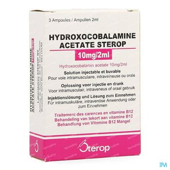 Sterop Hydroxocobalamine 10mg/2ml 3 ampoules