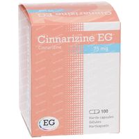 Cinnarizine EG 75mg 100 capsules