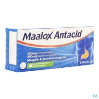 Maalox Antacid 200mg/400mg - Brandend Maagzuur 40 kauwtabletten