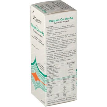 Biogam Cu-Au-Ag Fl 60 ml