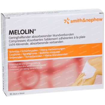 Melolin Stérile Compresse 10 x 10cm 66030261 10 compresses