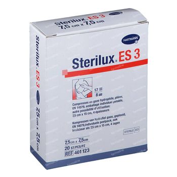 Hartmann Sterilux  Bandage Compressif Stérile 3 7,5x7,5 8lg 401123/4 20 st