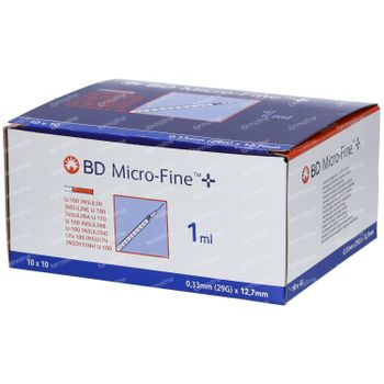 BD Microfine+ Insuline Spuit 1ml 29G 12.7mm 100 st