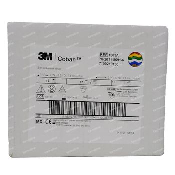 3M Coban Elastische Zwachtel Rainbow Colours 7,5cmx4,57m 12 stuks