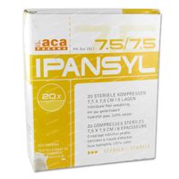 Ipansyl 3 Bandage Compressif Stérile 8 Plaques 7,5x7,5cm 20 st