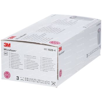 3M Microfoam Surgical Tape 10cm x 5m 1528-4 3 stuks