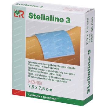 Stellaline 3 Pansement Stérile 7,5X 7,5cm 12 st