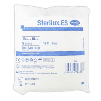 Hartmann Sterilux ES Stérile Compresse 8 Plis 10 x 10cm 400860 5 st
