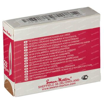 Swann Morton Bistouris Lames Stérile N23 100 st