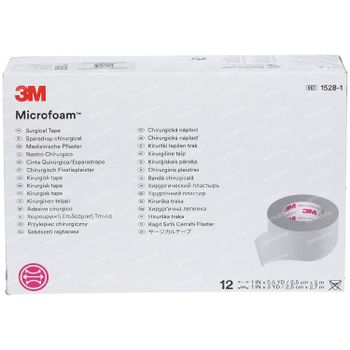 3M Microfoam Surgical Tape 2,5cmx5m 12 stuks