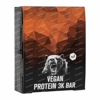 nu3 Vegan Protein 3K Bar Double Chocolate 12-PACK 12x65 g reep