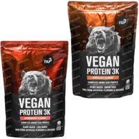 nu3 Vegan Protein 3K Chocolade + Aardbei Set 2x1000 g poeder