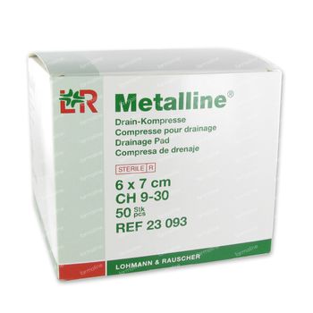 Metalline Compresse Drainage Stérile 6 x 7cm 23093 50 st