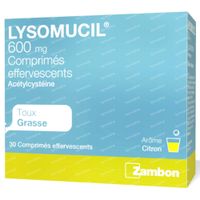 Lysomucil 600mg 30 comprimés effervescents