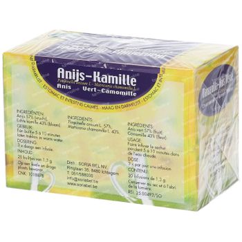 Soria Natural Natusor Thé Camomille-Anis 20 sachets
