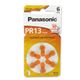 Panasonic Batterie Appareil Oreille Orange Pr 13H 6 st