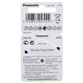 Panasonic Batterie Appareil Oreille Jaune Pr 230H 6 st