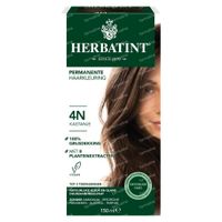 Herbatint 4N Kastanje – 100% Biologische, Permanente Vegan Haarkleuring – met 8 Plantenextracten 150 ml