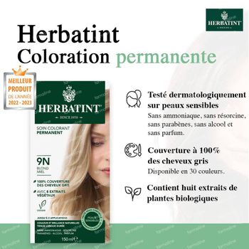 Herbatint Colorant Cheveux Permanente Blond Miel 9N 150 ml