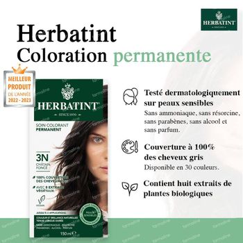 Herbatint Colorant Cheveux Permanente Chatain Foncé 3N 150 ml