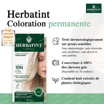 Herbatint Soin Colorant Permanent 10N Blond Platine 150 ml
