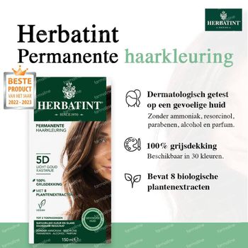 Herbatint Soin Colorant Permanent 5D Châtain Clair Doré 150 ml