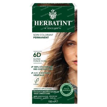 Herbatint Colorant Cheveux Permanente Blond Foncé Doré 6D 150 ml
