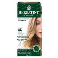 Herbatint Colorant Cheveux Permanente Blond Clair Doré 8D 150 ml