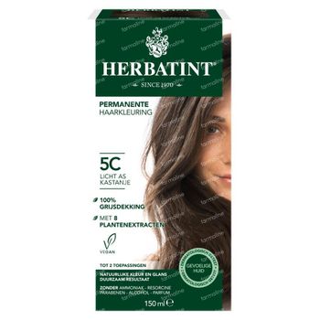 Herbatint Permanente Haarkleuring 5C Licht As Kastanje 150 ml crème coloration