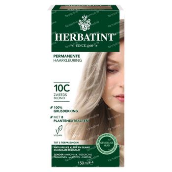 Herbatint Permanente Haarkleurin 10C Zweeds Blond 150 ml crème coloration