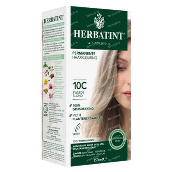 Herbatint Permanente Haarkleurin 10C Zweeds Blond 150 ml crème coloration