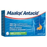 Maalox Antacid 200mg/400mg - Brandend Maagzuur 100 kauwtabletten