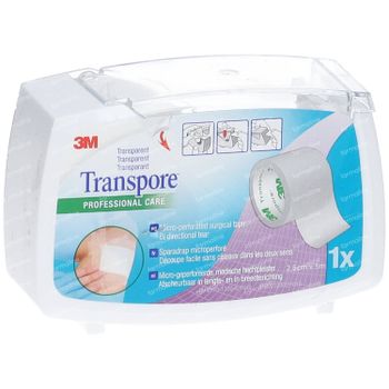 3M Transpore Surgical Tape Dispenser 2,5cm x 5m 1527-1/D 1 st