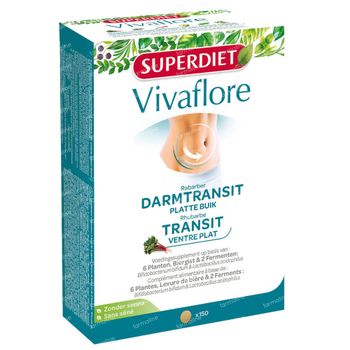 Superdiet Vivaflore Rabarber Transit 150 tabletten