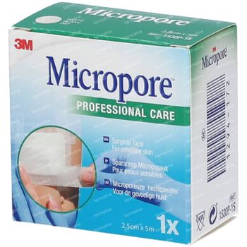 3M Micropore Surgical Tape 2,5cm x 5m 1530/2B 1 pleister