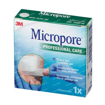 3M Micropore Surgical Tape 1,25 cm x 5m 1530/1B 1 stuk