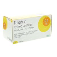 Foliphar 0.4mg Acide Folique 84  capsules