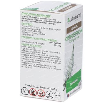 Arkogelules Orthosiphon Vegetal 150 capsules