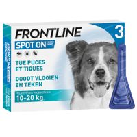 Frontline Spot On Puces et Tiques Chien M 10-20kg 3 pipette(s)