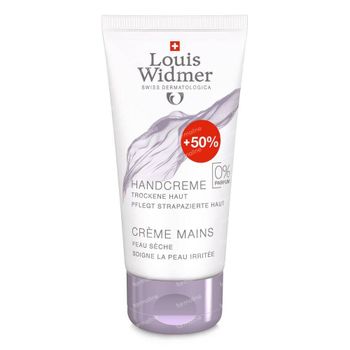 Louis Widmer Handcrème Zonder Parfum + 25 ml GRATIS 50+25 ml