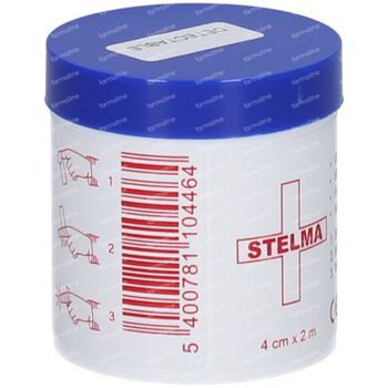 Stelma Verband Adhesief 4Cmx2M Blauw+Strip 1 st