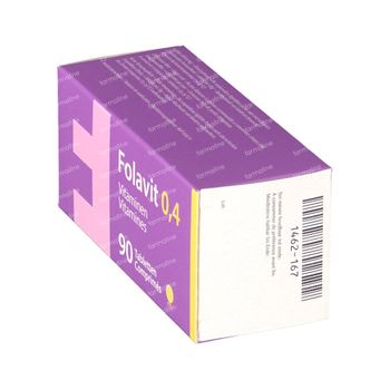 Folavit 0.4mg Acide Folique 90 comprimés