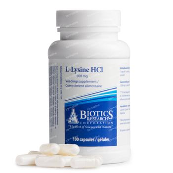 Biotics L-Lysine HCI 100 capsules