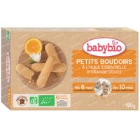 Babybio Biologische Babyvoeding – Babykoekjes met Sinaasappelsmaak – 8 Maanden 120 g
