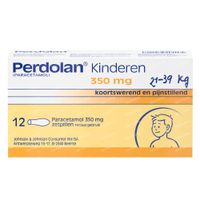 Perdolan® Kinderen 350mg - Bij Symptomatische Behandeling van Koorts en Pijn 12 zetpillen