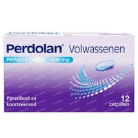 Perdolan® Volwassenen 500mg - Bij Symptomatische Behandeling van Koorts en Pijn 12 zetpillen