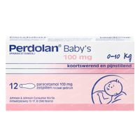 Perdolan® Baby’s 100mg - Bij Symptomatische Behandeliing van Koorts en Pijn 12 zetpillen