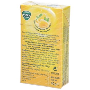 Vicks Lemon +C Sans Sucre 40 g
