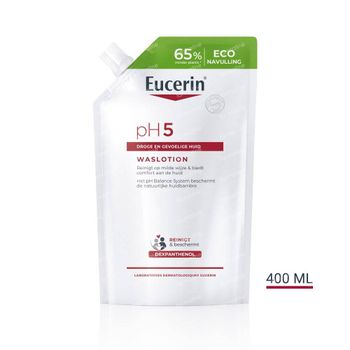 Eucerin pH5 Waslotion Navulling Gezicht en Lichaam Droge en Gevoelige Huid 400 ml