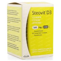 Steovit Citroen 500mg/400 I.E. Calcium & Vit D 60 kauwtabletten